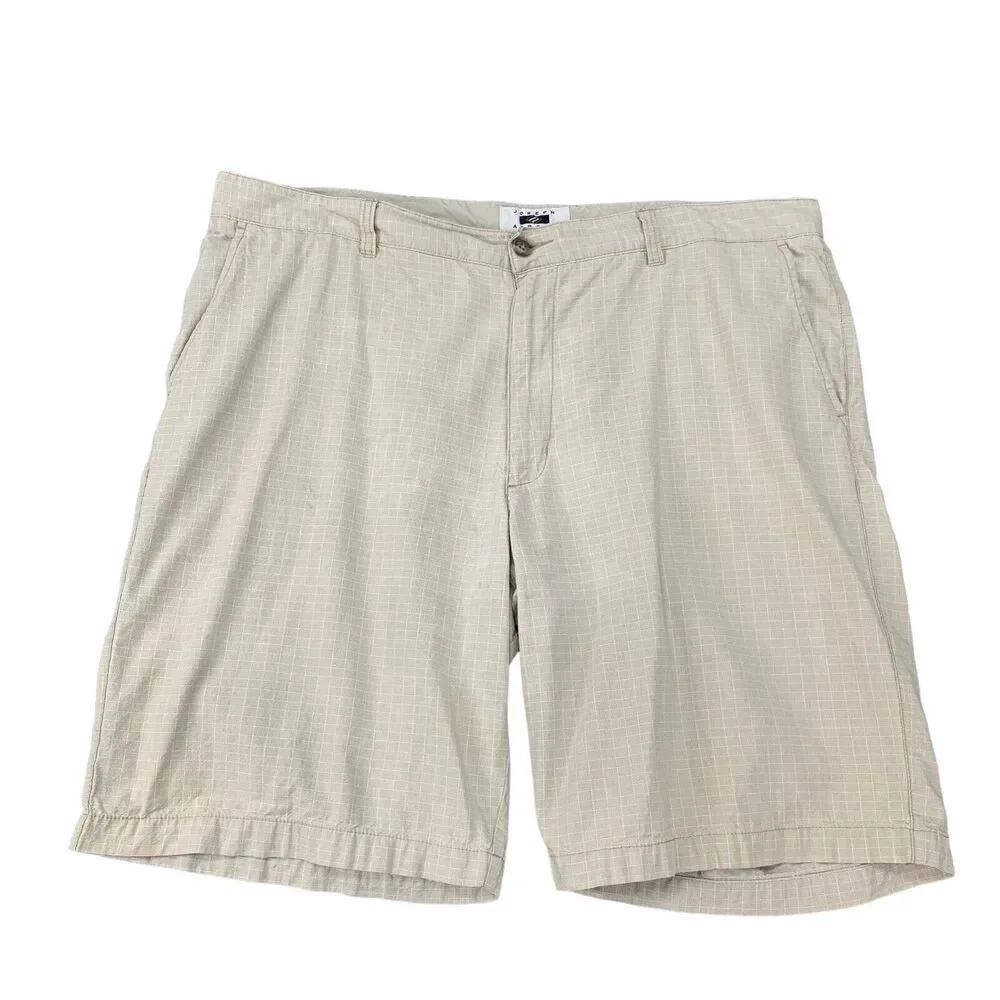 Joseph Abboud Shorts Mens 42 Tan Cotton Flat Front Mid Rise Walking Golf Chino